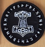PATCH : Thor's Hammer With Runes (black)   