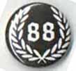 BUTTONS : (Black) 88 Wreath Button