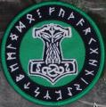 PATCH: Thor's Hammer With Runes (green)  