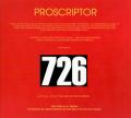 PROSCRIPTOR: 726 *