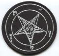 PATCH: Black Baphomet pentagram 