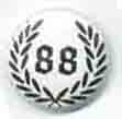 BUTTONS: (White) 88 Wreath Button